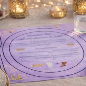 set de table iftar violet